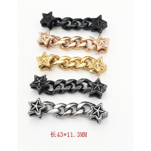 yunnique - Fornituras para pulseras de acero inoxidable con diseño de cadena de estrellas, 43x11,3 mm, para la fabricación de joyas - Product Image 1