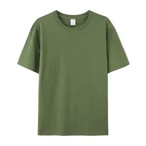 Vente en gros de vêtements personnalisés grande taille hommes goutte épaule épaisse 100% coton garçons T-Shirt 2024 impression Logo t-shirts