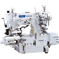 Machine à coudre automatique à point interlock à cylindre droit WD-600-33AC/RP/UT avec dispositif d'aspiration et tireur arrière