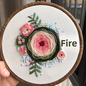 Handmade DIY <b>Embroidery</b> Material <b>Kit</b> Colorful Floral Bouquet on Cotton Cloth Cross-Border English Design - Product Image 4