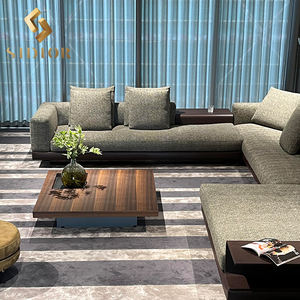 Высококлассная итальянская современная кожаная модульная секционная вилла, 10 мест, большой диван, L-образный угловой диван, диван - Product Image 2