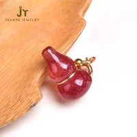 Pendentifs en pierres précieuses pour la fabrication de bijoux à bricoler soi-même accessoires pendentifs en cristal de guérison en forme de gourde pendentifs en Quartz fraise