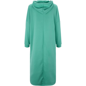 L230782 Abito con Cappuccio in Spugna Francese di Cotone OEM per Donna, <span class=keywords><strong>Vestito</strong></span> Lungo Personalizzabile con Logo Stampato - Product Image 4