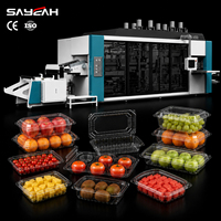 Multi-station voedseltray thermoformmachine 30-40 cycli/min automatische machine voor het maken van transparante plastic dessert- en fruitcontainers