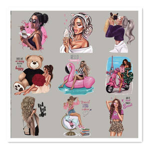 الأزياء فتاة بلاستيسول نقل الحرارة تصاميم لاصق الشعار واضح فيلم شاشة طباعة نقل نقل للملابس الجاهزة - Product Image 1