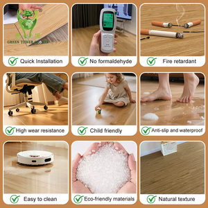 Dalles de <span class=keywords><strong>sol</strong></span> LVT antidérapantes de couleur unie, revêtement de <span class=keywords><strong>sol</strong></span> <span class=keywords><strong>vinyle</strong></span> imperméable à coller pour la rénovation résidentielle et de bureaux - Product Image 4