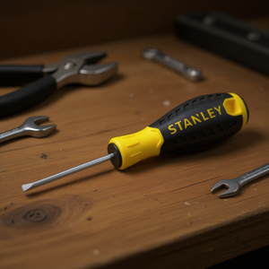 Destornillador Stanley de hoja paralela de 6 mm x 100 mm con mango ergonómico - Product Image 3