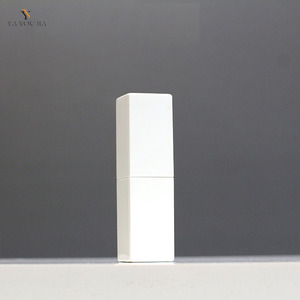 Nouveau stock – Tube de rouge à lèvres carré magnétique lesté en ABS de 3,5 g avec capuchon à vis, couleur blanche, pour baume à lèvres - Product Image 6
