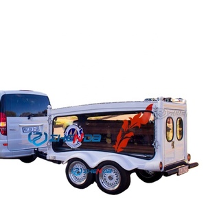 Most Popular Funeral <b>Trailer</b> Carriage Glass Covered Modern Style Motorcycle Hearse Funeral <b>Trailer</b> for Sale - Product Image 1