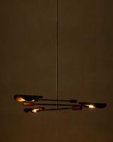 Suspension nordique en cuir naturel, design moderne, lampe de plafond en laiton, pour salon, hôtel, maison, villa, décoration, lustre