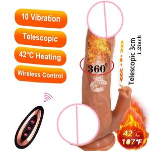 เครื่องสั่นดิลโด้แบบลิ้นกล้องส่องทางไกลไร้สายสมจริงให้ความร้อนแบบนุ่มนวลเครื่องสั่นสำหรับผู้หญิงเลียกระเจี๊ยว - Product Image 6