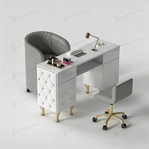 Juego <span class=keywords><strong>de</strong></span> Mesa y Silla <span class=keywords><strong>de</strong></span> Manicura Rosa <span class=keywords><strong>de</strong></span> Lujo, Muebles <span class=keywords><strong>de</strong></span> Salón <span class=keywords><strong>de</strong></span> Belleza, Mesa <span class=keywords><strong>de</strong></span> Manicura Individual Moderna <span class=keywords><strong>de</strong></span> Madera con Tapicería <span class=keywords><strong>de</strong></span> Cuero en Venta - Product Image 4