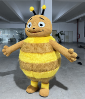 Costume de mascotte d'abeille de dessin animé personnalisable Halloween costume en peluche gonflable praticable en plein air en vente