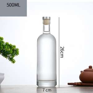 Bouteilles <span class=keywords><strong>en</strong></span> verre vides pour spiritueux <span class=keywords><strong>en</strong></span> <span class=keywords><strong>gros</strong></span> <span class=keywords><strong>de</strong></span> 100 ml, 200 ml, 375 ml, 500 ml, 750 ml, bouteilles <span class=keywords><strong>en</strong></span> verre pour vodka, gin, whisky, <span class=keywords><strong>rhum</strong></span>, vin avec bouchon <span class=keywords><strong>en</strong></span> liège - Product Image 4