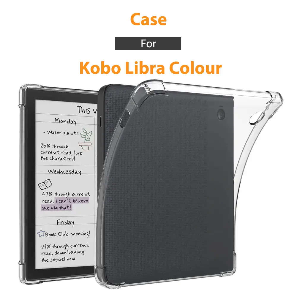 Мягкий чехол для электронной книги Kobo Libra Clara Colour Elipsa 2E 2 Hd Sage 7 дюймов прозрачный Tpu электронная книга планшет Pbk155 Laudtec
