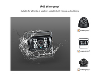 Kit enregistreur vidéo de voiture, 4 canaux 1080P GPS AHD carte SD Mobile DVR avec deux côtés vue avant arrière 4 caméras étanches