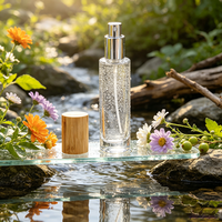 Botol Parfum Kosong Kotak 100ml Kaca Premium Artisan, Dapat Diisi Ulang, Lapisan Matte, Segel Roller, Label, DIY Fragrance Mist