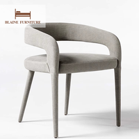 Vente en gros d'usine de chaises de salle à manger de luxe en tissu éponge haute densité meubles de chaises de restaurant