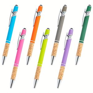 Bolígrafo Publicitario de Aluminio con Punta Capacitiva y Efecto Madera, Personalizable con Logotipo, Nuevo - Product Image 1