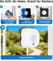 WindowCam Pro 2K 3MP CMOS Mini caméra de fenêtre WiFi double bande vision nocturne couleur détection de mouvement intelligente sans abonnement