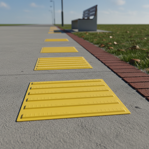 Loseta Táctil de 40 x 40 cm para Guía de Caminata, Material de Goma para Exteriores, para Pisos e Indicadores - Product Image 3