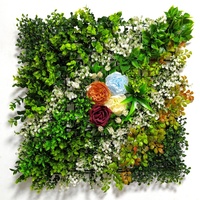 Fleur mur herbe 3d gazon artificiel pour panneaux muraux tapis haie décoration herbe mur plante artificielle pour aménagement paysager