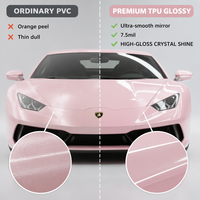 Film de protection de véhicule (PPF) en TPU aliphatique de la série Shell Pink Crystal, auto-réparant, anti-jaunissement, hydrophobe, vente en gros, couleurs variées