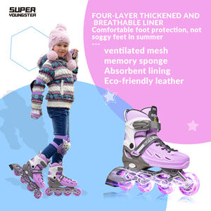 Professionnel 4 roues patins à roulettes en gros patins à roues alignées Slalom <span class=keywords><strong>taille</strong></span> réglable chaussures de patinage à roulettes pour adultes enfants - Product Image 5