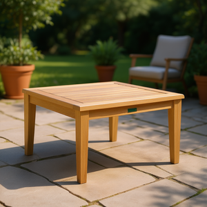 Table basse carrée en teck Brianna 32 pouces, design contemporain pour patio et jardin - Product Image 2