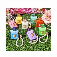 Mini-parfum portable 30 ml avec porte-clés perlé, motif floral, pour voyage, Dubaï, parfum durable, vente en gros