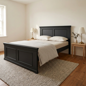 Conventional Wooden <b>Platform</b> <b>Bed</b> <b>Frame</b> Multiple Sizes - Durable Radiata Pine & MDF Furniture For Hotel & Homestay (White/Black) - Product Image 6