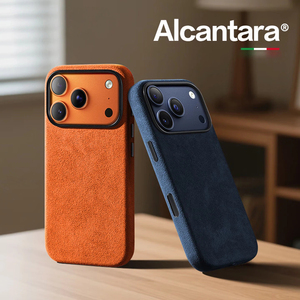 Étui personnalisé OEM en <span class=keywords><strong>Alcantara</strong></span> pour <span class=keywords><strong>iPhone</strong></span> 17 <span class=keywords><strong>Pro</strong></span> Max, logo personnalisé, charge sans fil, protection de l'appareil photo - Product Image 2