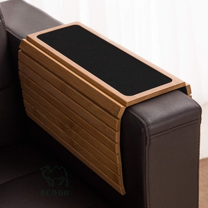 Plateau de canapé pliable en bambou personnalisé, table réglable pour le salon, pour collations, boissons, livres et ordinateurs portables - Product Image 5