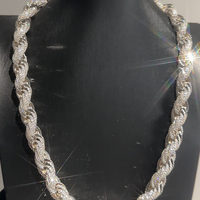 Chaîne Hip Hop Rappers VVS Moissanite 13 mm, collier en argent 925 de haute qualité, bijoux