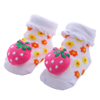 Chaussettes pour bébé en coton 100% respirantes, antidérapantes, tricotées, écologiques, décontractées, avec des motifs d'animaux de dessin animé pour l'automne