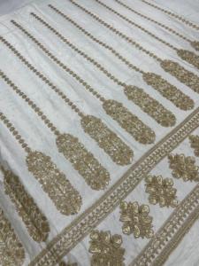 Directo de fábrica, superventas, tela bordada, crepé Natural puro, secuencia de trabajo dorado, boda, ocasiones especiales, Popular - Product Image 4