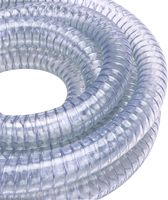 Tuyau flexible transparent en PVC de qualité alimentaire renforcé de fil d'acier pour aspiration industrielle d'huile et de liquides