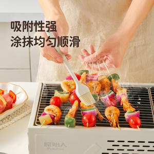 Lot de 3 pinceaux de cuisson en silicone résistants à la chaleur, pour crêpes, grillades et pâtisserie, avec poils en PP - Product Image 4