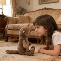 Peluches JC Brooke Otter, jouets en peluche mignons, animaux de la forêt, poupées en peluche, parfaites pour un cadeau d'anniversaire
