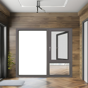 Phong cách hiện đại ngang cách âm kính cường lực cửa sổ Hợp kim nhôm cho sử dụng ngoài trời trong nhà - Product Image 2