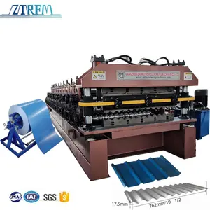 Customized Chile Bolivia 5V profile double layer roof metal tile making machinery