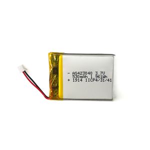 423040 4mm thick 3,7 V ultrathin LiPo battery 530 mAh Li-polymer battery - Product Image 3