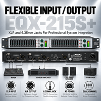 Égaliseur graphique double canal 15 bandes, processeur audio EQ avec XLR TRS pour sonorisation en direct et système de haut-parleurs PA