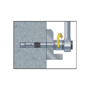 CELO Ancrage robuste SLA C diamètre 12 mm longueur 90 mm boulon et vis hexagonale bleu galvanisé - Product Image 2