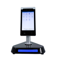 Terminal de contrôle d'accès par reconnaissance faciale 8 pouces, écran tactile étanche, lecteur d'empreintes digitales, code QR, carte RFID, système de gestion du temps de présence