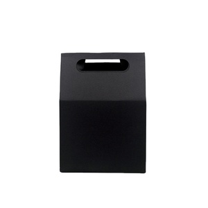 Black Delicate Cookie Candy Cake Drawer Display Gift Kraft Paper Packing Box with Transparent PVC window Cookie Box Packaging
