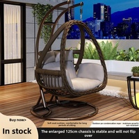 Fauteuil suspendu d'extérieur pour la maison, chaise balançoire en rotin, fauteuil nid d'oiseau, chaise à bascule pour cour, simple/double place, pour intérieur/extérieur