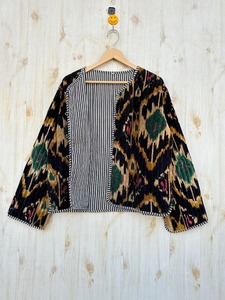 เสื้อแจ็คเก็ตผ้ากำมะหยี่ลายทาง ผลิตจากวัสดุเป็นมิตรต่อสิ่งแวดล้อม คอลเลคชั่นใหม่ ทรงปกติ สำหรับฤดูใบไม้ร่วง ฤดูหนาว ฤดูใบไม้ผลิ ผลิตด้วยมือในอินเดีย คุณภาพพรีเมียม แบบยูนิเซ็กส์ ใส่ได้สองด้าน - Product Image 4