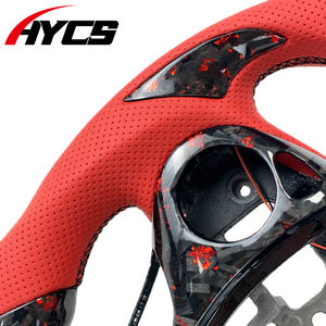 Volante in Fibra di Carbonio Forgiata Rossa con Display LED RPM Personalizzato per <span class=keywords><strong>Honda</strong></span> Accord 9a Gen Odyssey PHEV Coupé Sport - Product Image 3