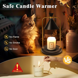 Au/chúng tôi hẹn giờ chuyển đổi nến ấm hơn ánh sáng đèn Lồng nến nóng chảy sáp Burner hương liệu bảng nến ấm hơn đèn - Product Image 2